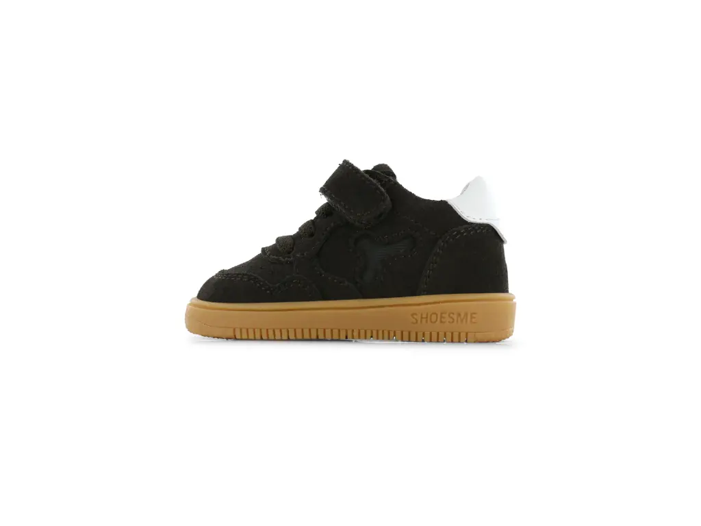 Shoesme sneakers met klittenband - dark brown