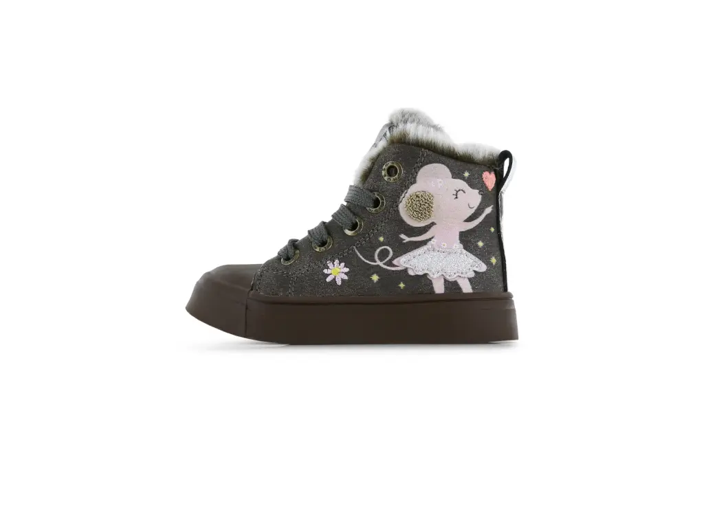 Shoesme hoge sneakers meisjes - dark brown mouse