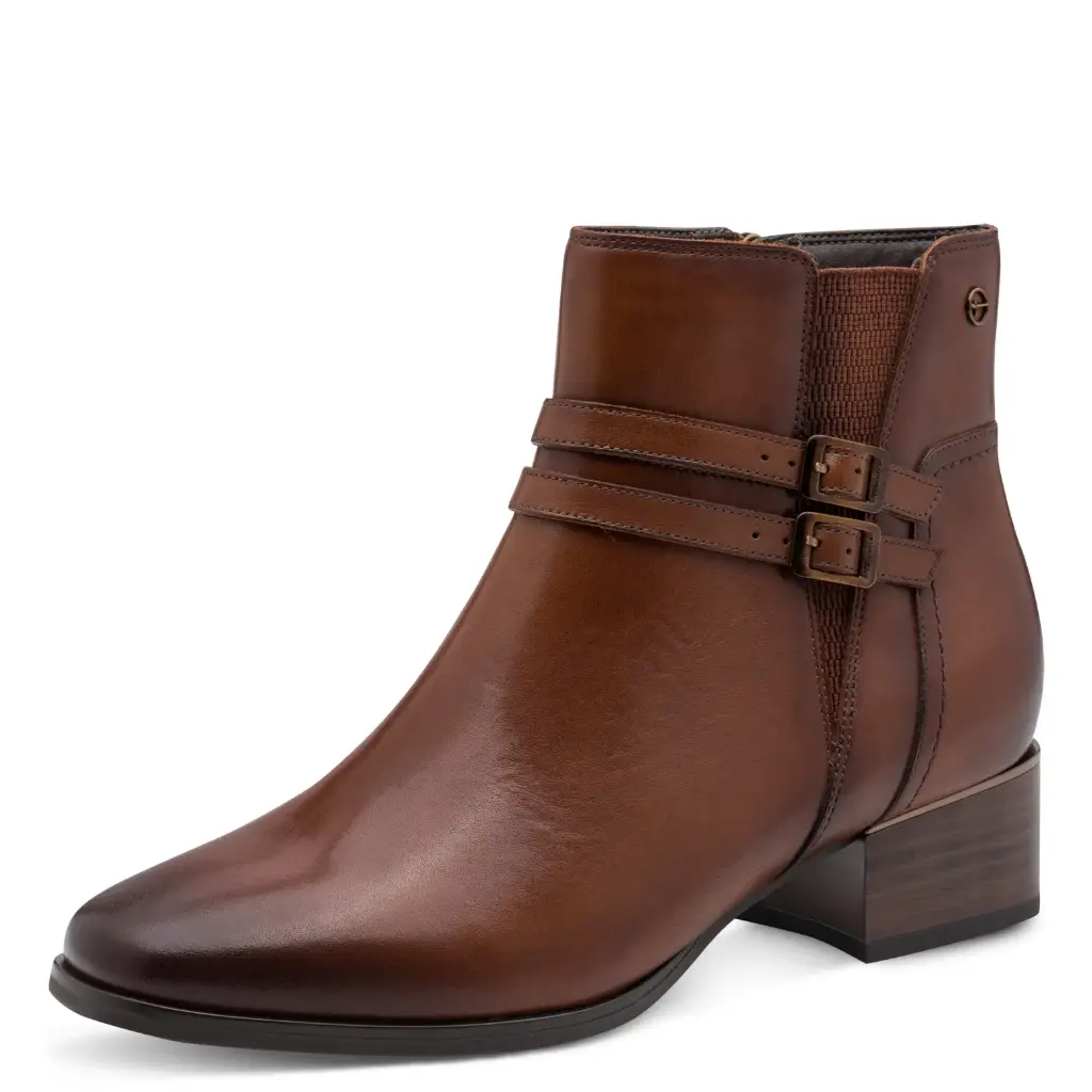 Tamaris comfort enkellaarsje - cognac