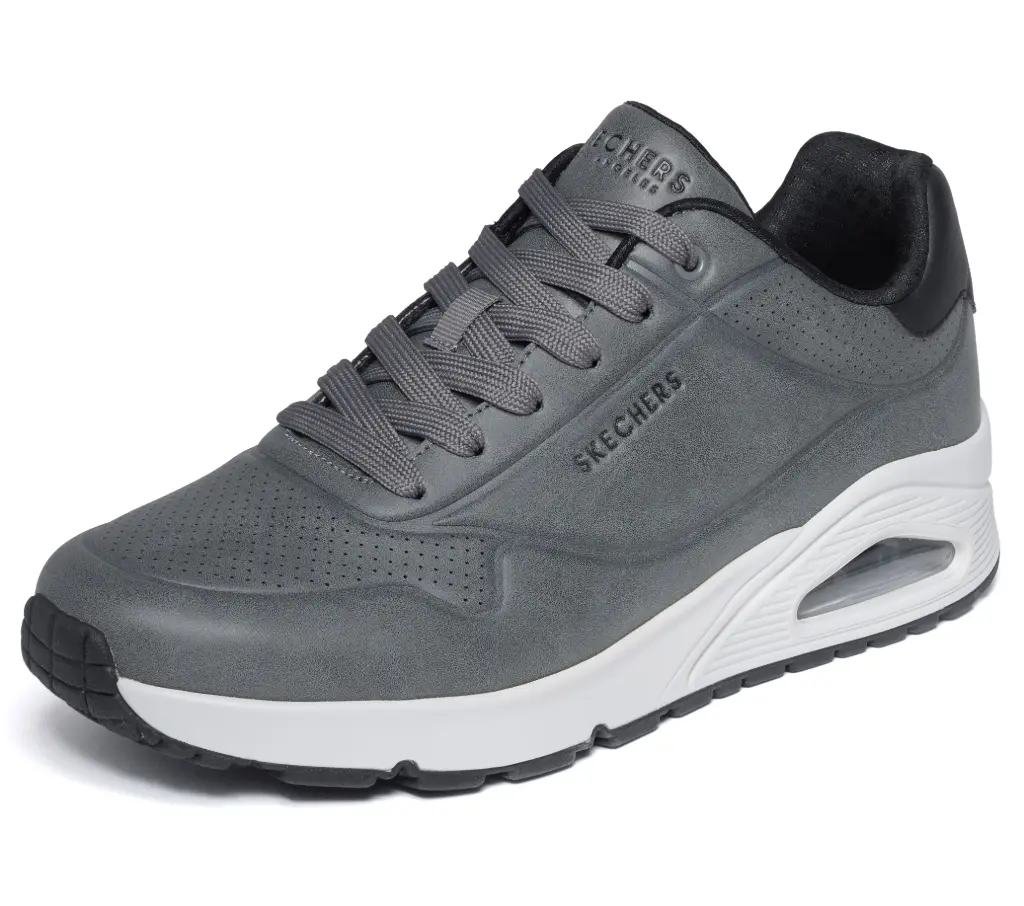 Skechers heren uno vintage steps - charcoal