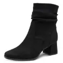 Tamaris comfort rimpel enkellaarsje - black 