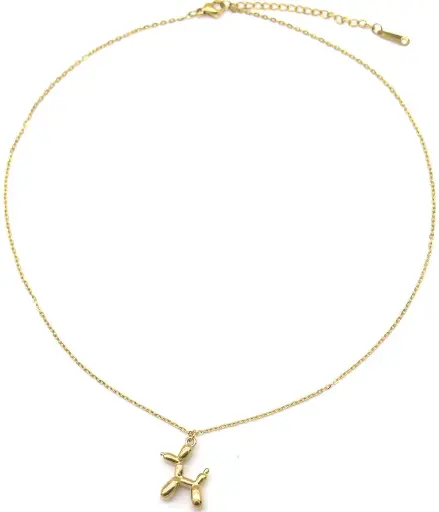 Musthaves ketting opblaashondje goud