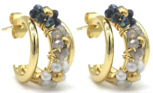 Musthaves oorbellen bloemen kralen goud