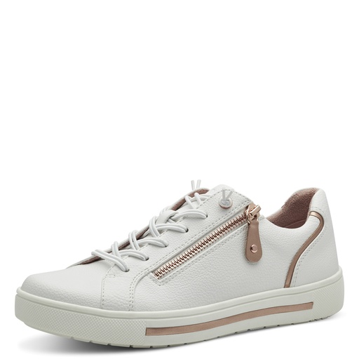 Jana sneaker white/rosegold