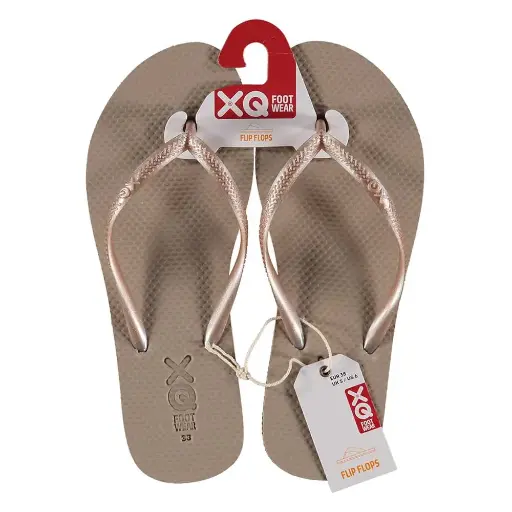 XQ flip flops dames taupe