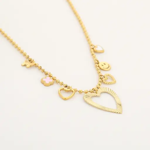 Michelle Bijou ketting charms goud
