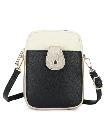 Giuliano schoudertas metallic combo - black