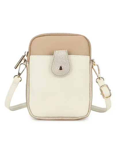 Giuliano schoudertas metallic combo - beige