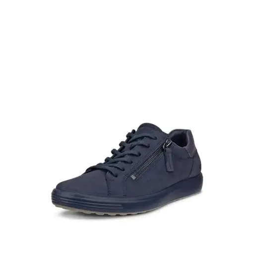 ECCO soft 7 side zip lace - navy