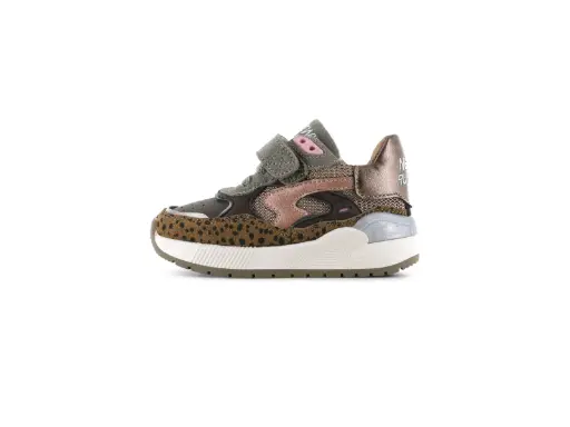 Shoesme hoge sneakers meisjes - bronze black dots