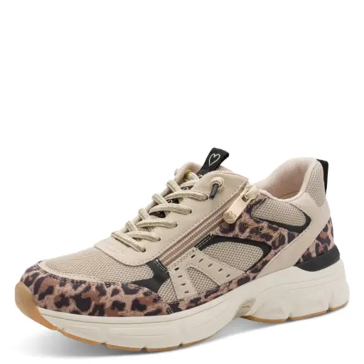 Marco Tozzi sneaker leo beige comb