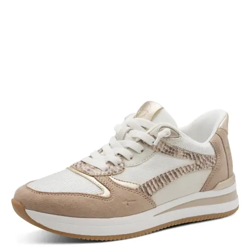 Tamaris comfort step-in sneaker beige comb