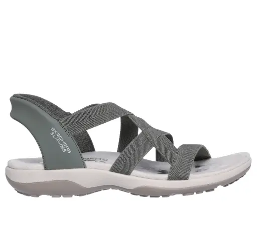 Skechers dames sandaal stretch flex slip-ins - olive