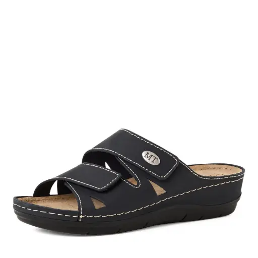 Marco Tozzi slipper dubbele band - navy