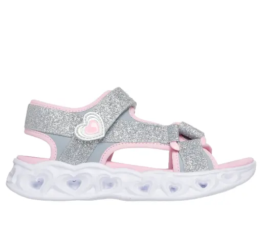 Skechers girls sandaal lights - silver/pink