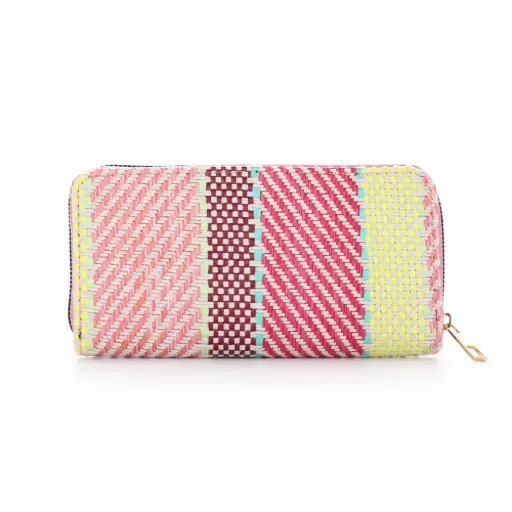 [BG831] Michelle Bags portemonnee - roze/geel