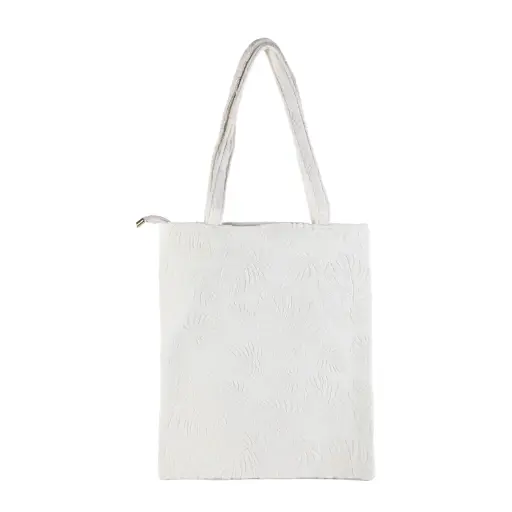 [BG845] Michelle Bags - shopper flowers beige