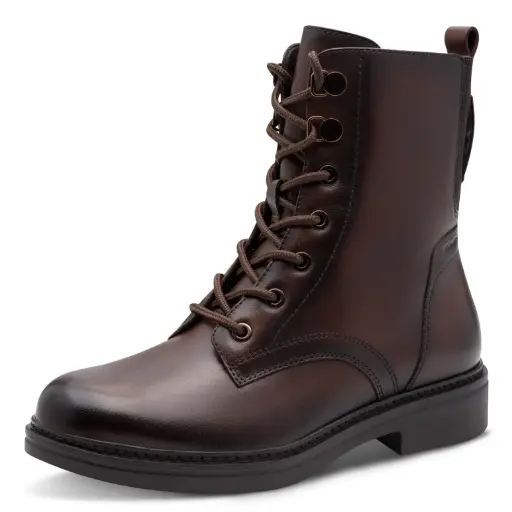 Tamaris wide-fit enkellaarsje - mocca
