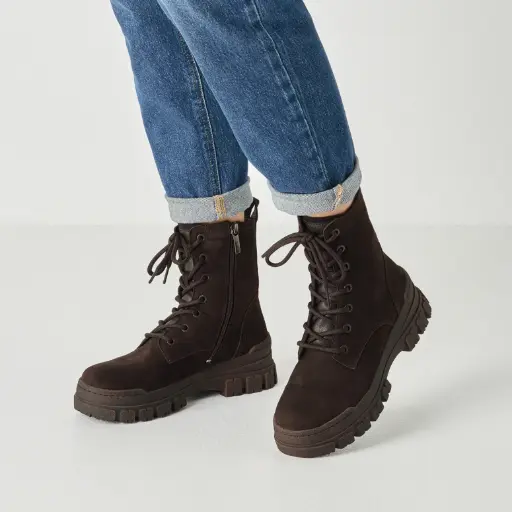 Tamaris enkellaars chunky zool - mocca