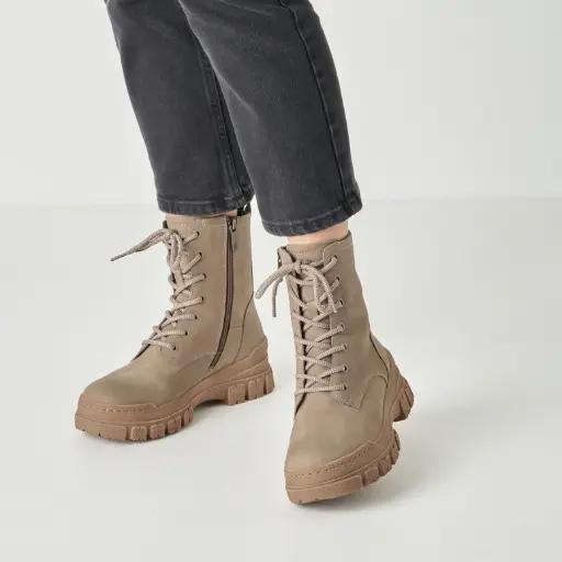 Tamaris enkellaars chunky zool - taupe