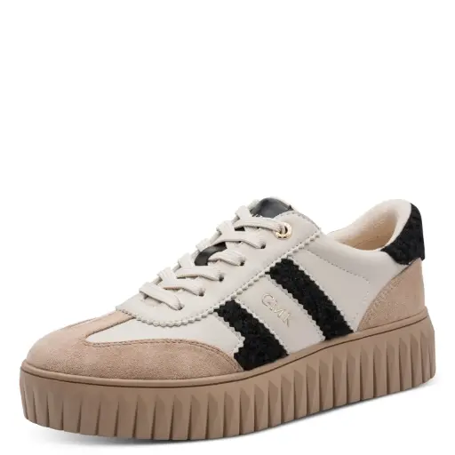 Marco Tozzi sneaker met teddy - ivory comb