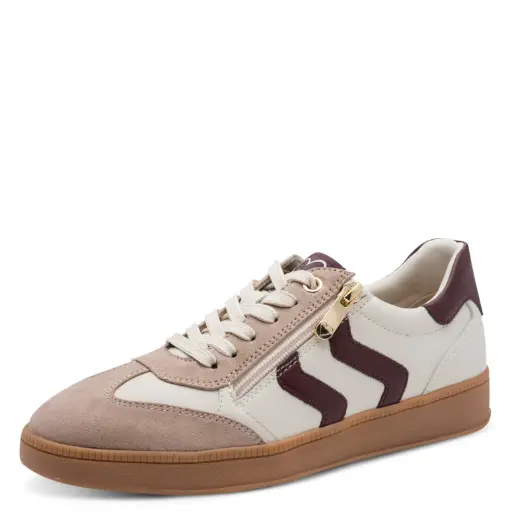 Marco Tozzi sneaker - cream/bordeaux