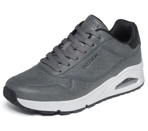 Skechers heren uno vintage steps - charcoal