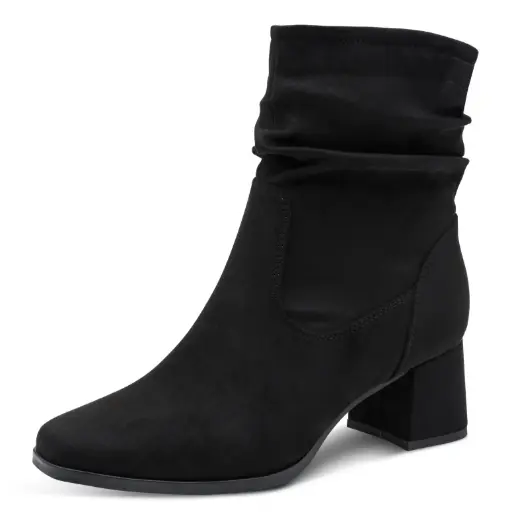 Tamaris comfort rimpel enkellaarsje - black 
